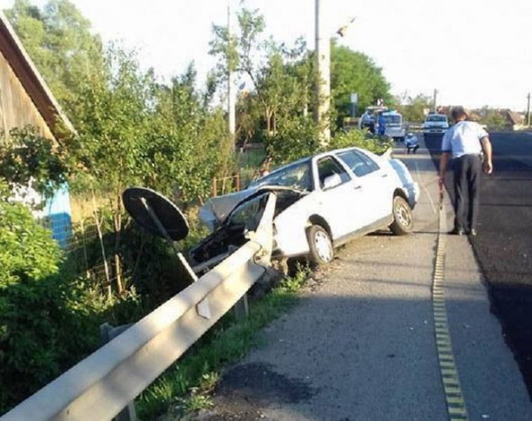 Șofer din Frasin prins beat și implicat într-un accident pe DN 17
